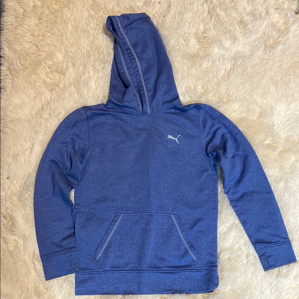 # 1 Casual Blue Hoodie with Front Pocket‎